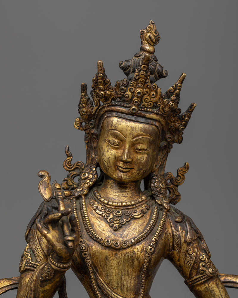 Antique Bodhisattva Statue | Handmade in Nepal in Traditional Art