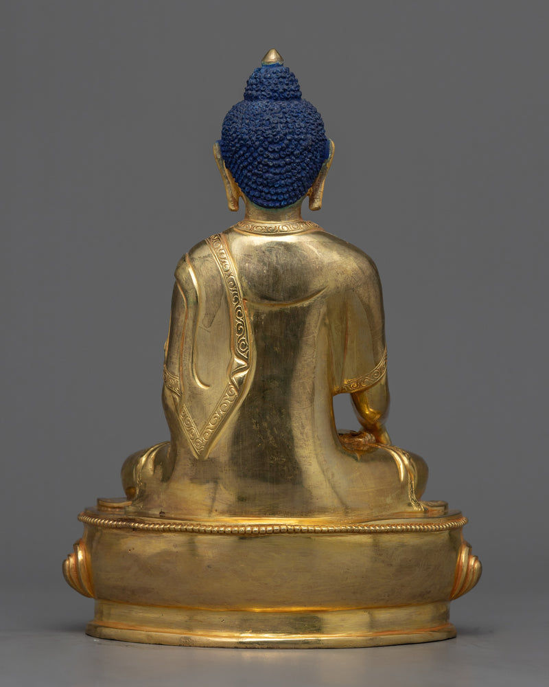 8.6" Shakyamuni Buddha Statue | 24k Gold Gilded Artwork