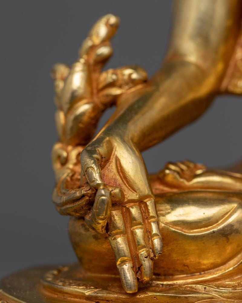 Bhaisajyaguru Rupa | 24k Gold Gilded Statue of Medicine Buddha