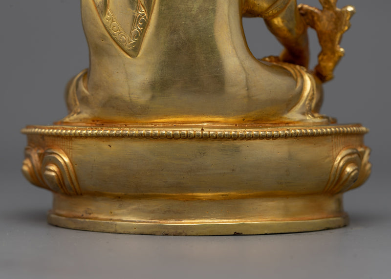 Bhaisajyaguru Rupa | 24k Gold Gilded Statue of Medicine Buddha