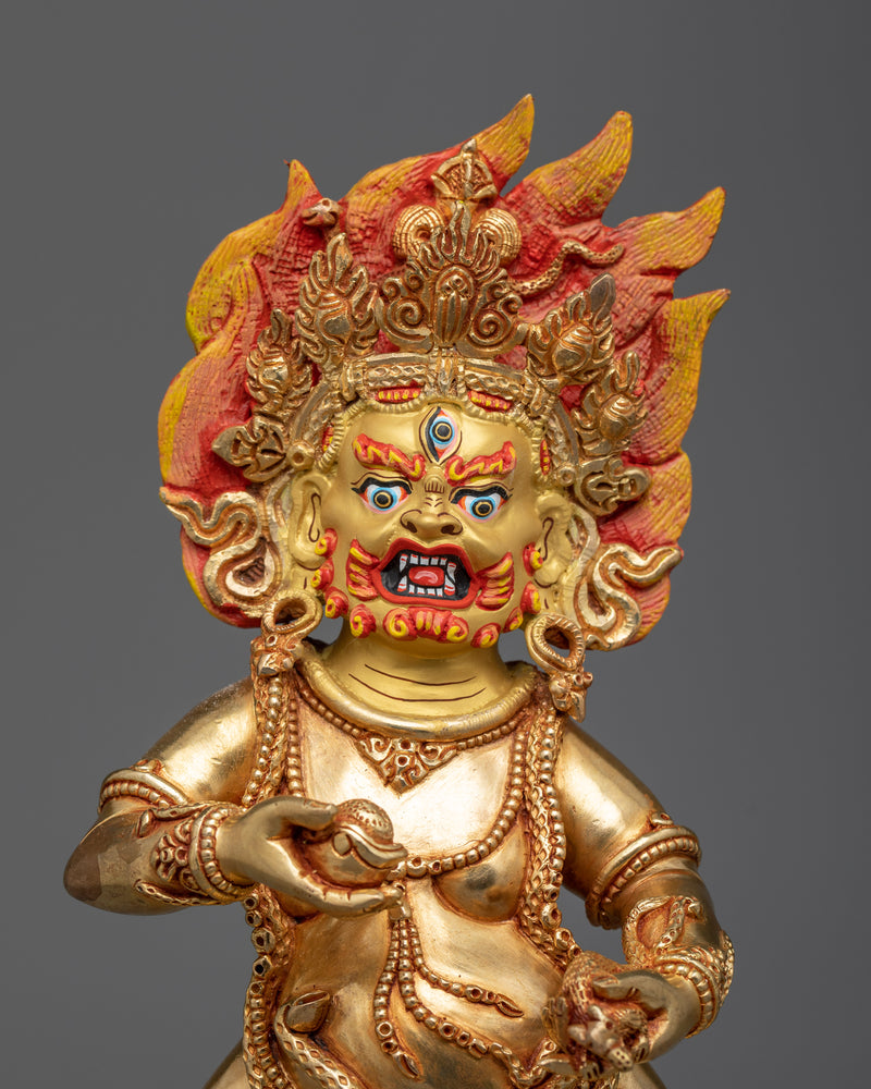 Black Dzambhala Statue 13.7" Inch | Hand-crafted in Nepal