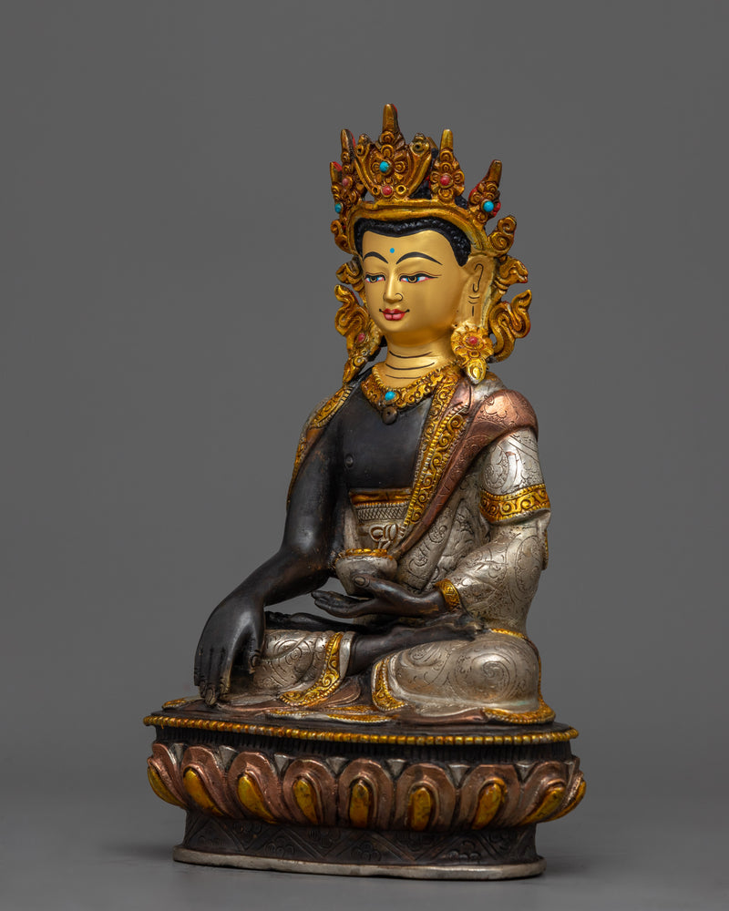 Shakyamuni Buddha Statue 9 Inch | Crowned Siddhartha Gautam