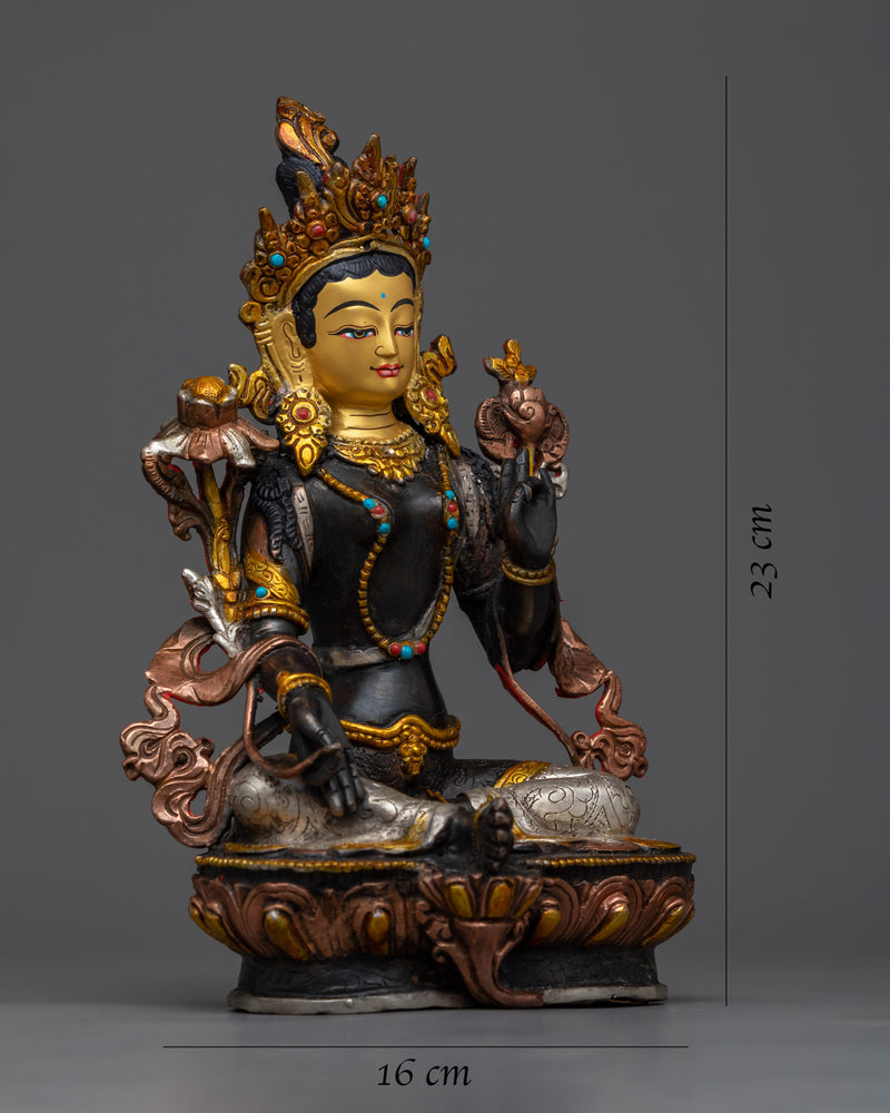 Green Tara Statue 9 Inch 