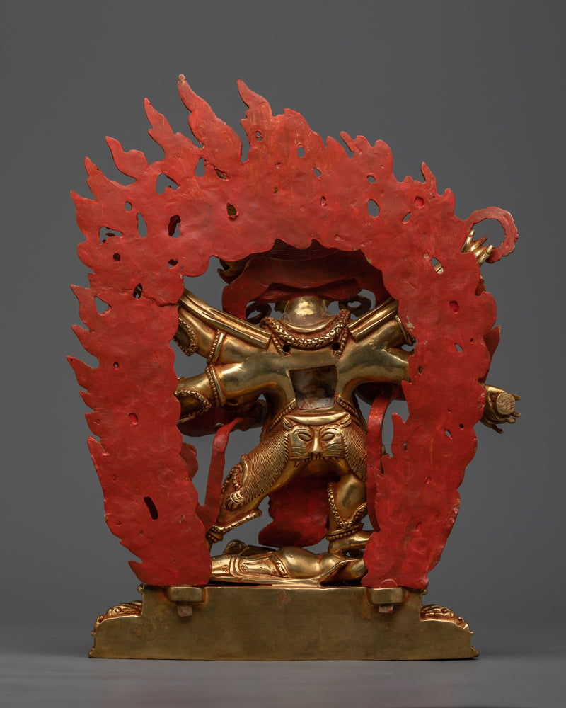 Six-Armed Mahakala Sadhana Sculpture | A Symbol of Protection and Transformation