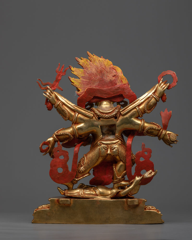 Six-Armed Mahakala Sadhana Sculpture | A Symbol of Protection and Transformation