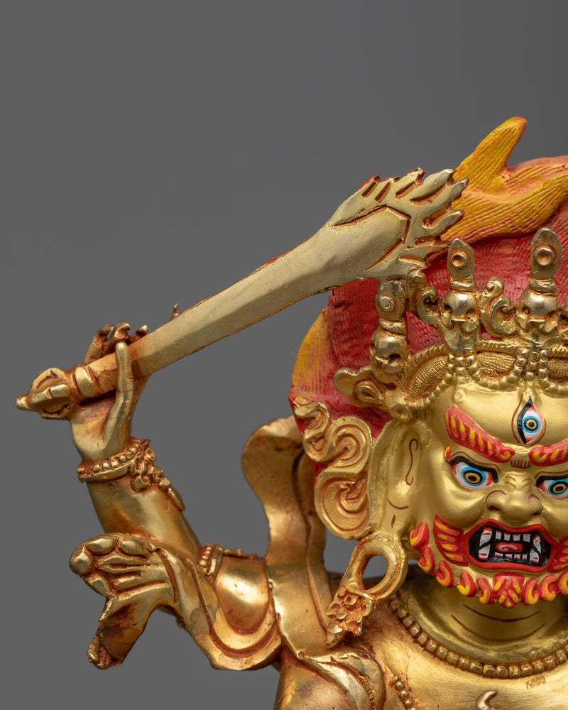 Four-Armed Mahakala with Consort | Witness the Spiritual Symbiosis