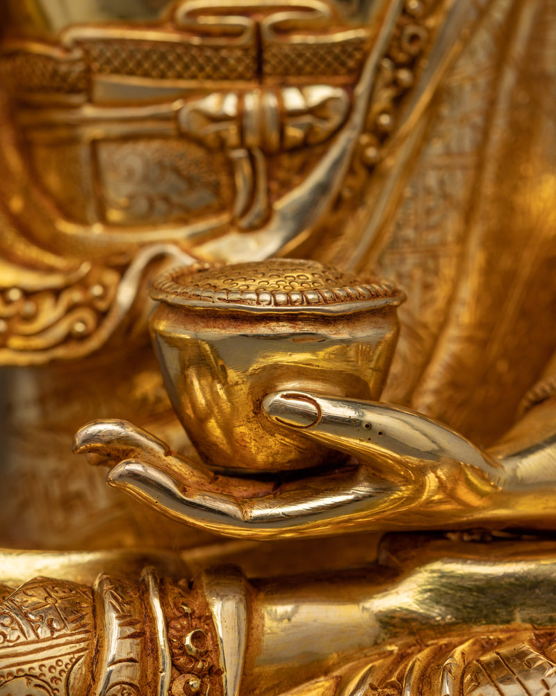 Shakyamuni Buddha Gold Figurine | Hand-Carved in Detail | Founder of Buddhism