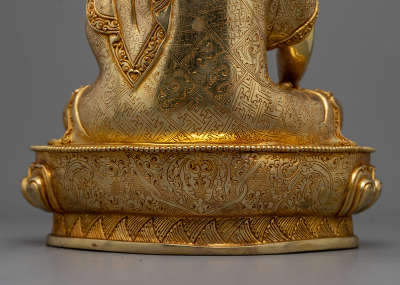 Shakyamuni Buddha Gold Figurine | Hand-Carved in Detail | Founder of Buddhism