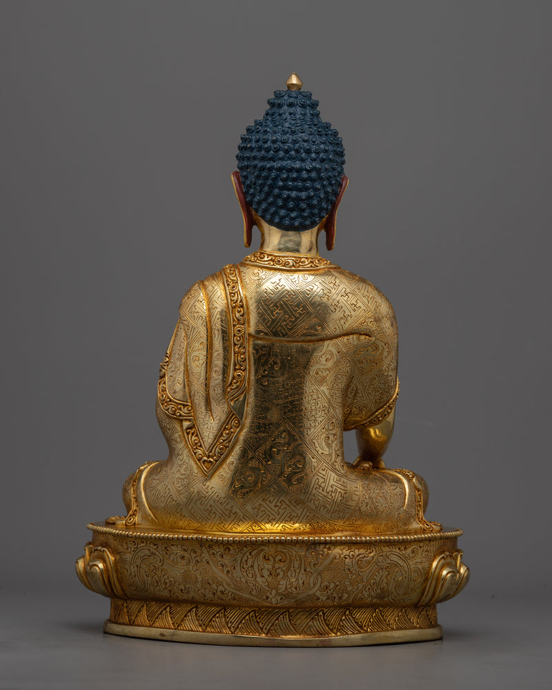 Shakyamuni Buddha Gold Figurine 