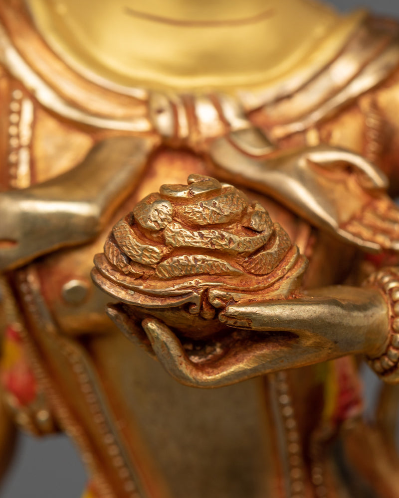 Dorje Phagmo Golden Statue | Handmade Traditional Nepali Art