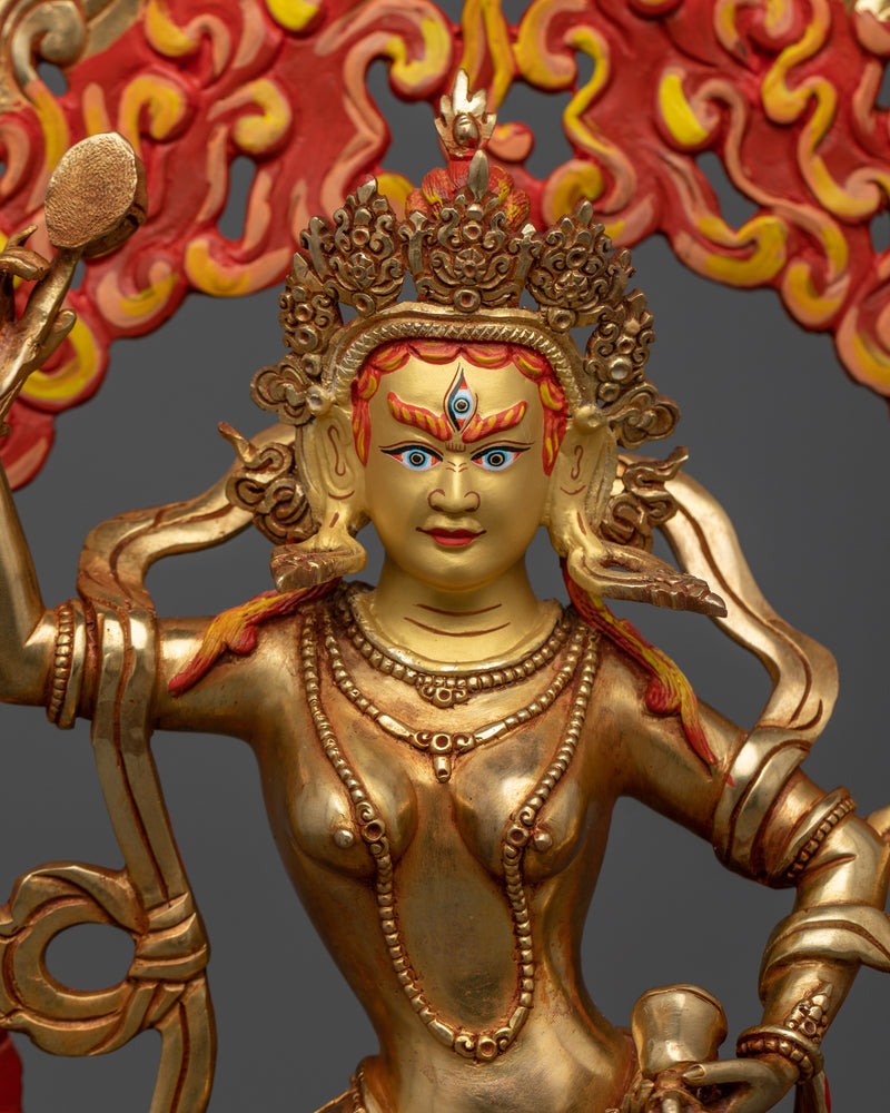 Machig Labdron Gold Statue | Tibetan Female Buddhist Monk