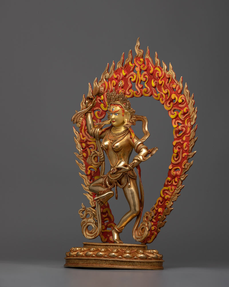 Machig Labdron Gold Statue | Tibetan Female Buddhist Monk