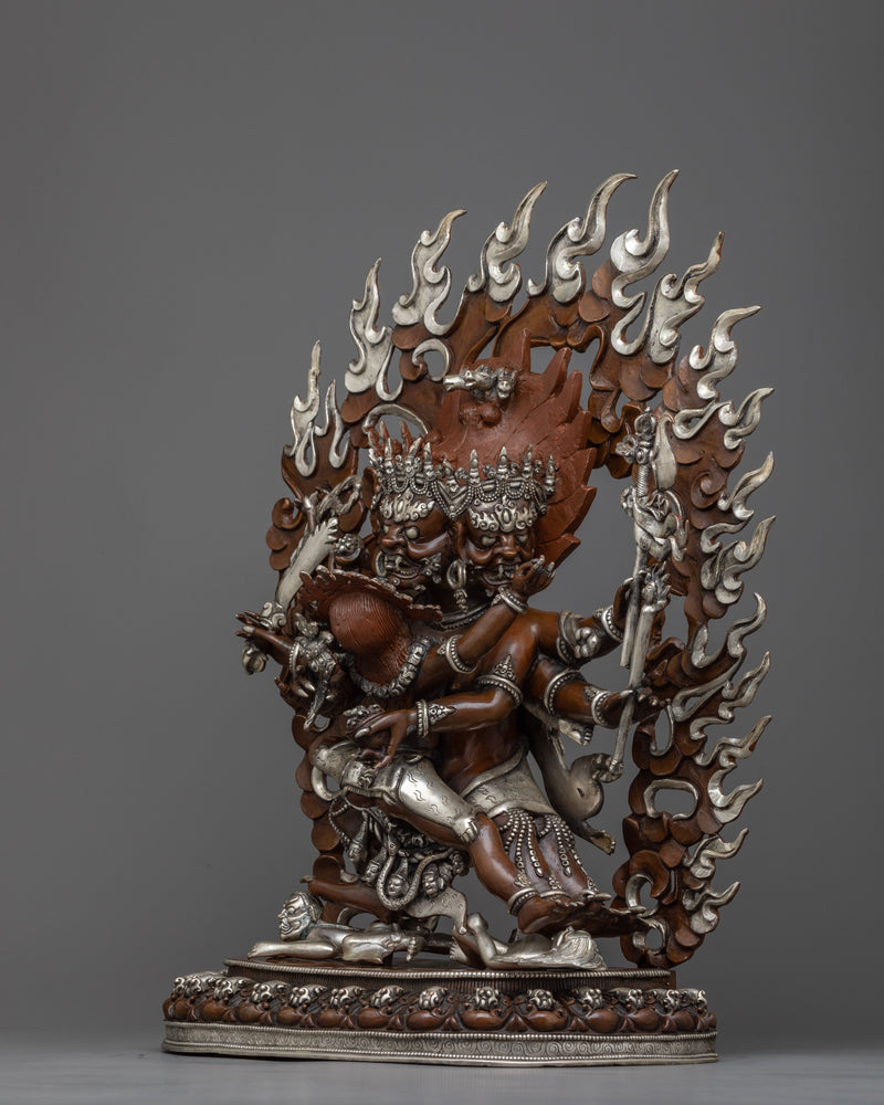 Hayagriva Silver Plated Statue | A Wrathful Emanation of Avalokiteshvara