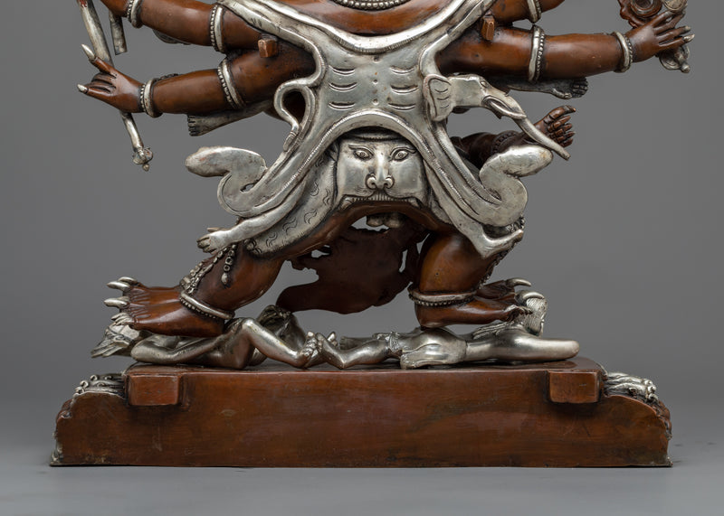 Hayagriva Silver Plated Statue | A Wrathful Emanation of Avalokiteshvara