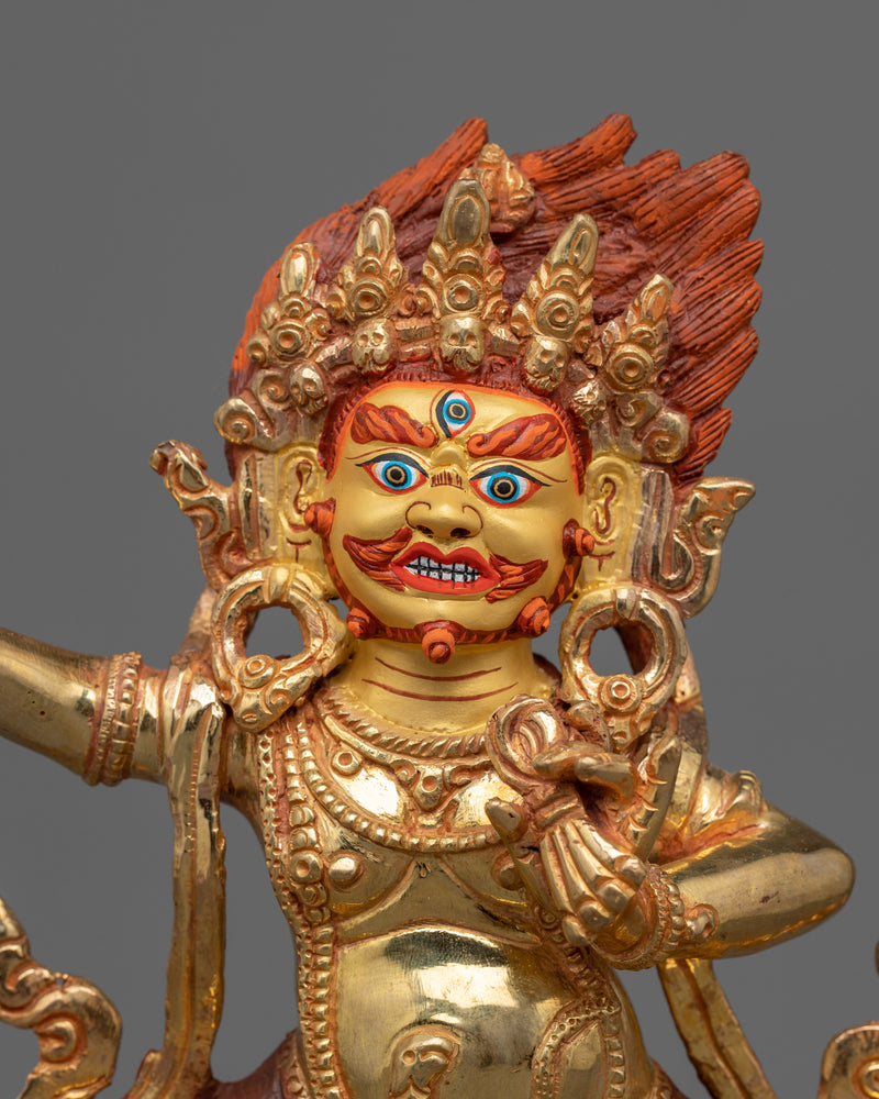 Vajrapani Gold Statue | The Protector and Guide of Gautama Buddha