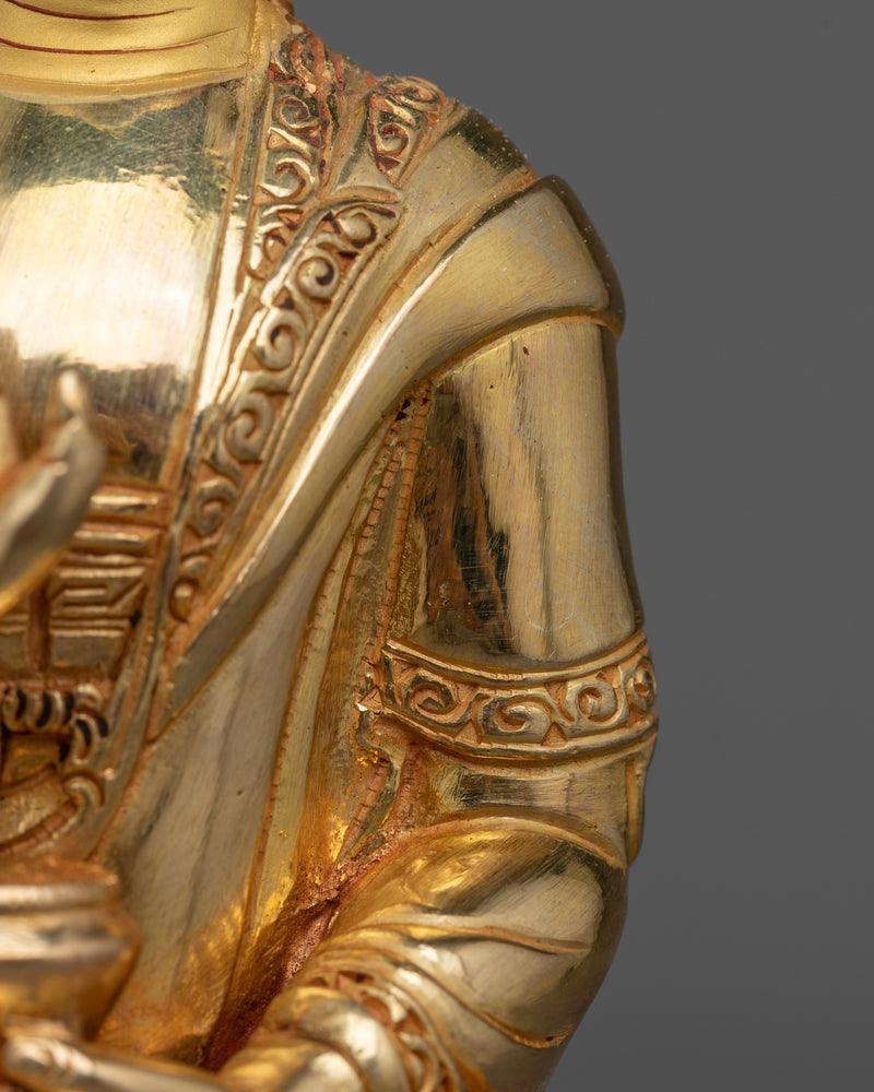 Amoghasiddhi Statue | Handmade 24k Gold Gilded Sculpture