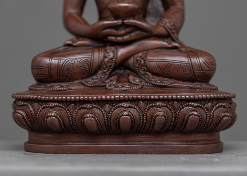 Small Amitabha Buddha Statue | Copper Body Artwork