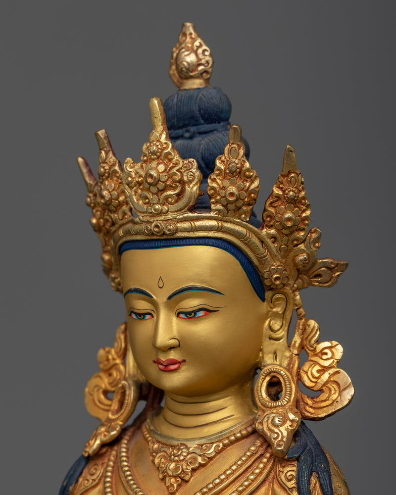 Amitayus Buddha Lotus Family Statue | Handmade in Nepal