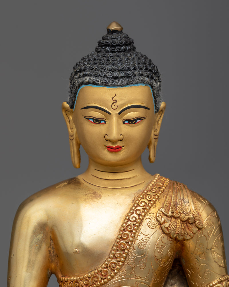 Embark on a Journey to the Land of the Medicine Buddha | 24k Gold Gilded Sculpture