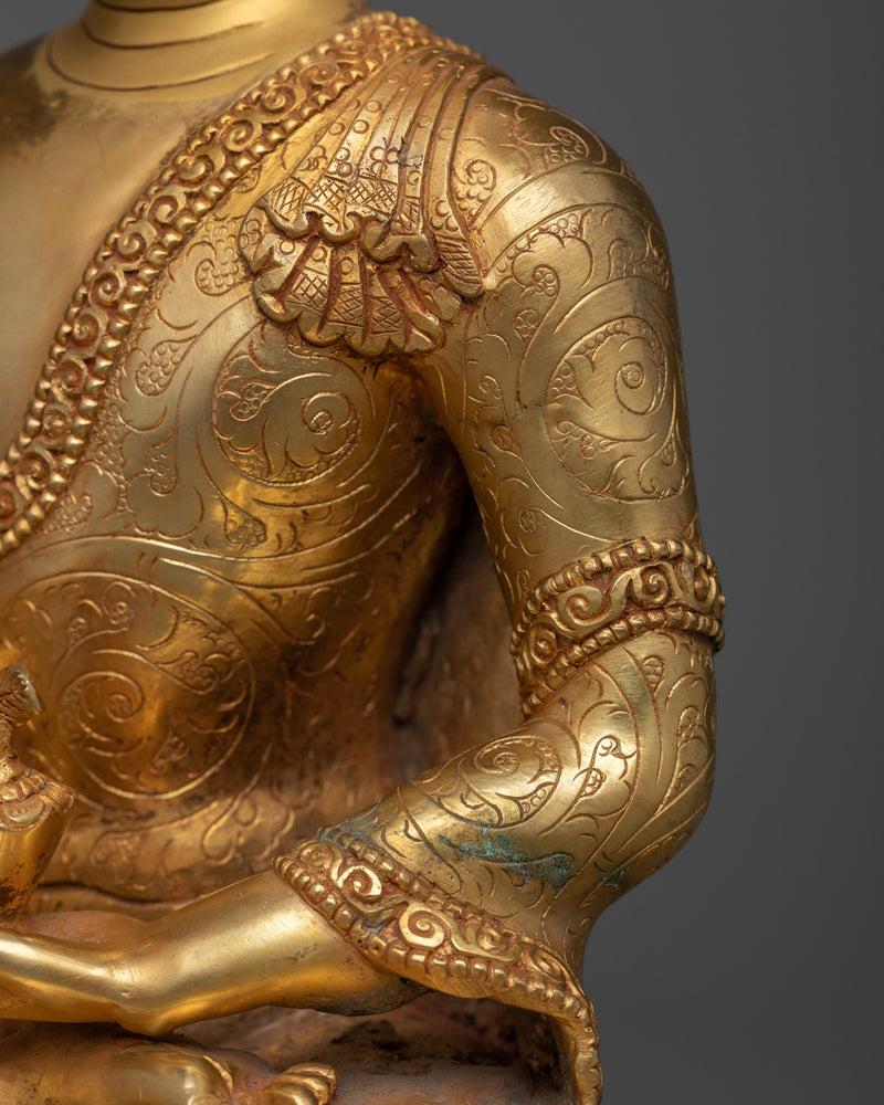 Embark on a Journey to the Land of the Medicine Buddha | 24k Gold Gilded Sculpture