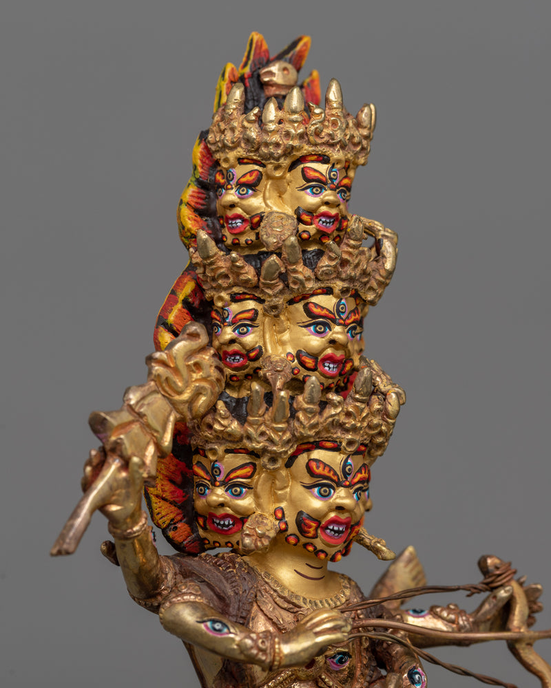 The Triad: Ekajati, Rahula, and Dorje Legpa Unveiled | Himalayan Buddhist Artwork