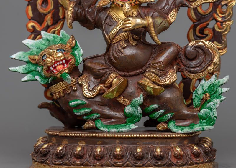 The Triad: Ekajati, Rahula, and Dorje Legpa Unveiled | Himalayan Buddhist Artwork