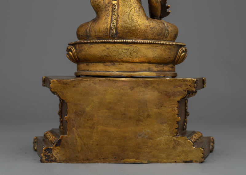 Antique Finish Medicine Buddha Statue | Healing Buddha in Buddhism