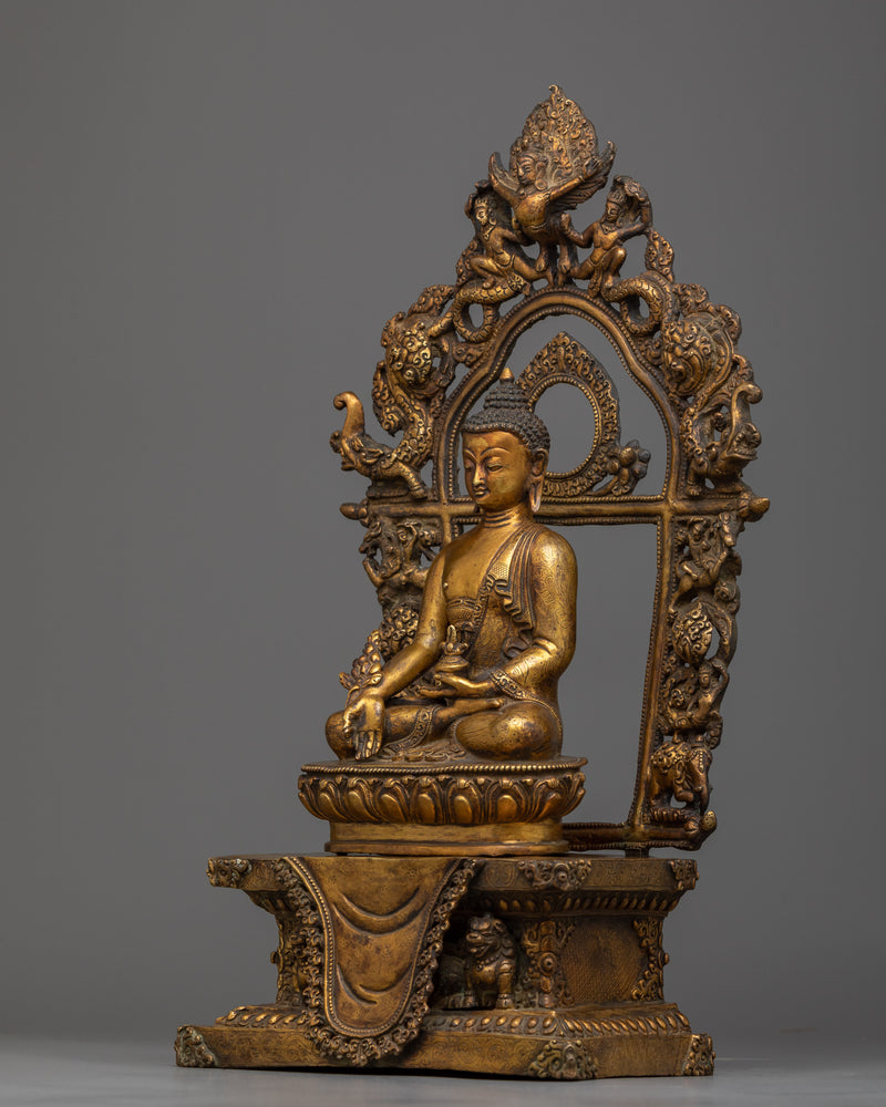 Antique Finish Medicine Buddha Statue | Healing Buddha in Buddhism