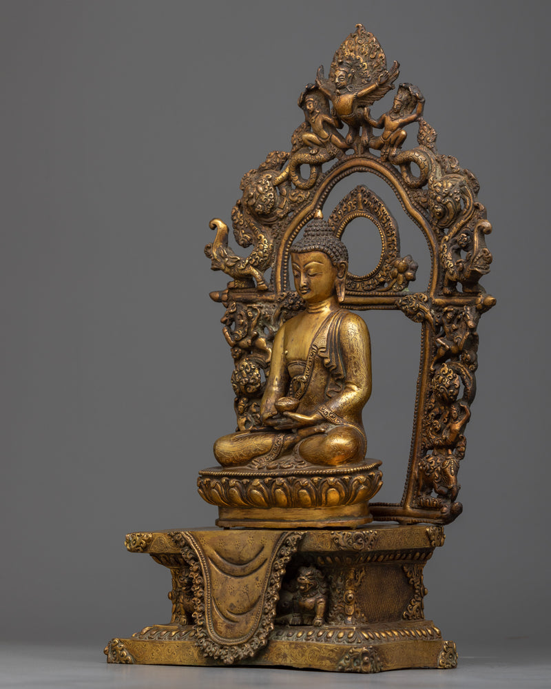 Amitabha Buddha Antique Finish Statue | Infinite Light Figure