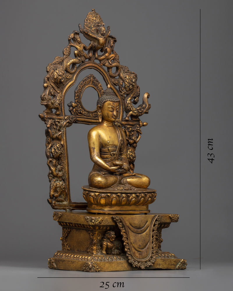 Amitabha Buddha Antique Finish Statue | Infinite Light Figure