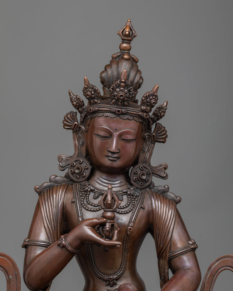 Vajrasattva 18.5 Inch Statue | Tibetan Dorje Sempa Copper Figurine