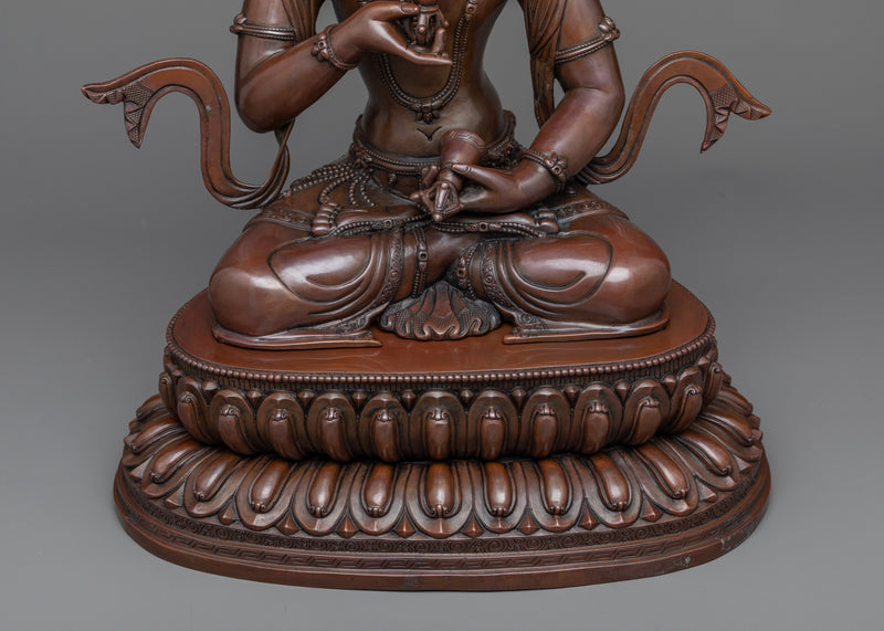 Vajrasattva 18.5 Inch Statue | Tibetan Dorje Sempa Copper Figurine