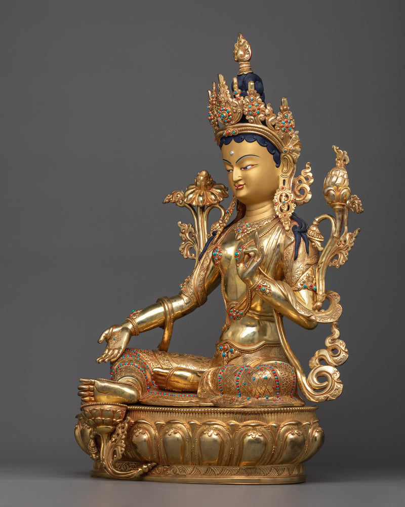 19 Inch Green Tara Statue 