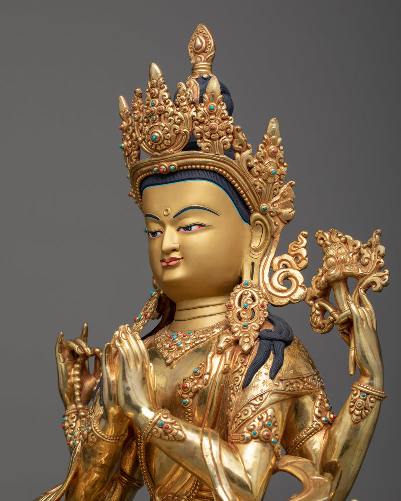 Chenrezig Compassionate Bodhisattva Statue | Handmade in Nepal