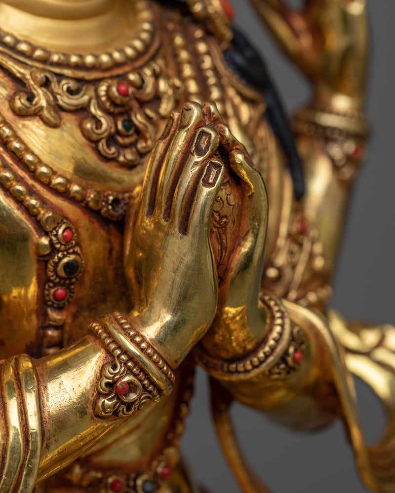 Chenrezig 12.5 Inches Statue | High-Quality Sculpture of Compassionate Deity