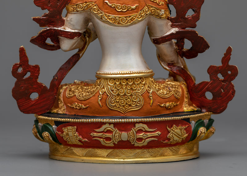 23cm White Tara Statue | Mother of Healing and Compassion