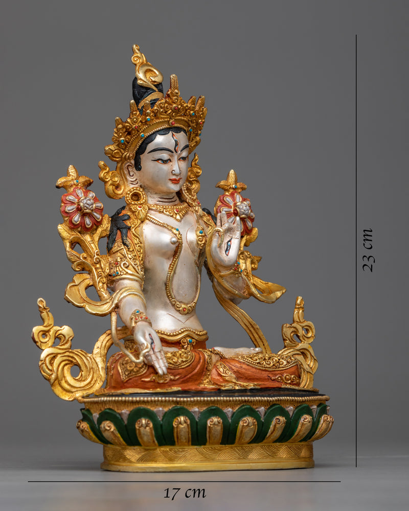 23cm White Tara Statue