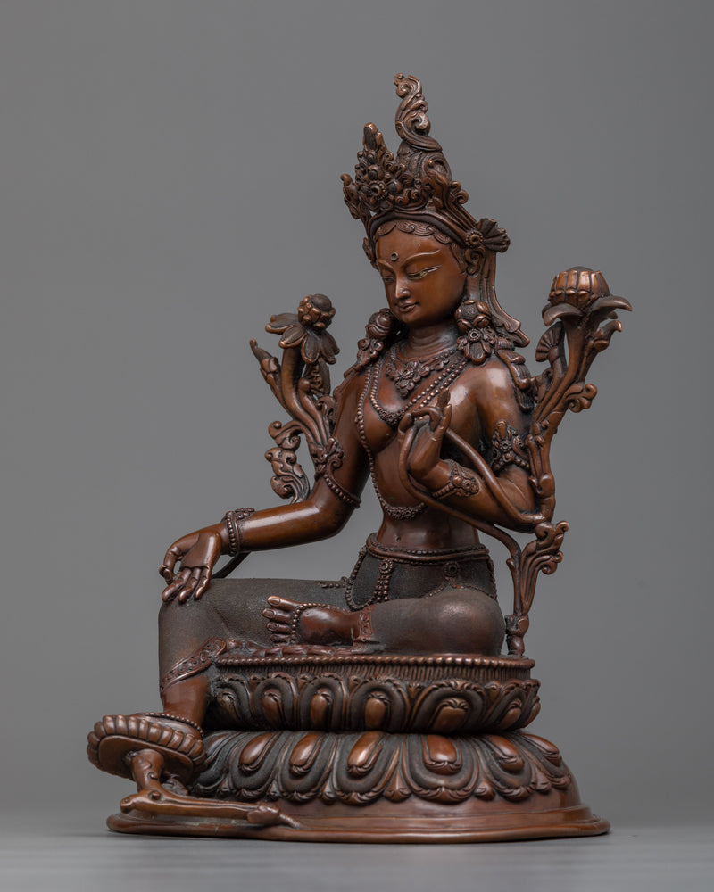 Green Tara 9.8 Inches Statue | Elevate Your Mindfulness Practice