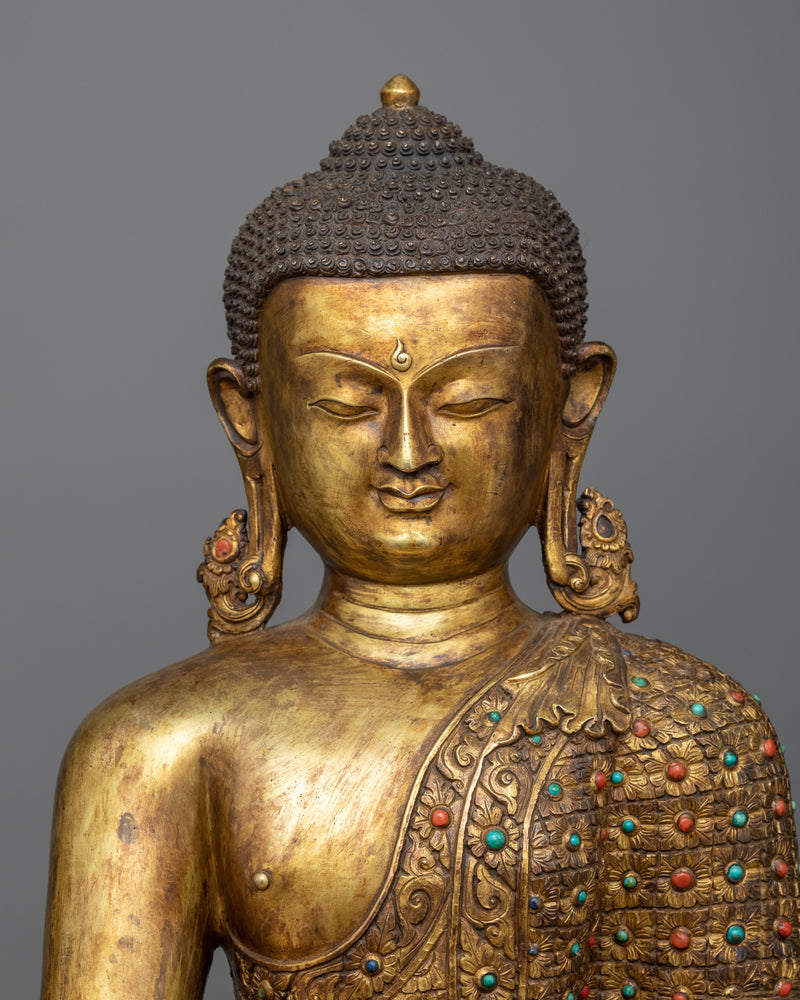 Statue of Shakyamuni Buddha | Antique Finished Sculpture