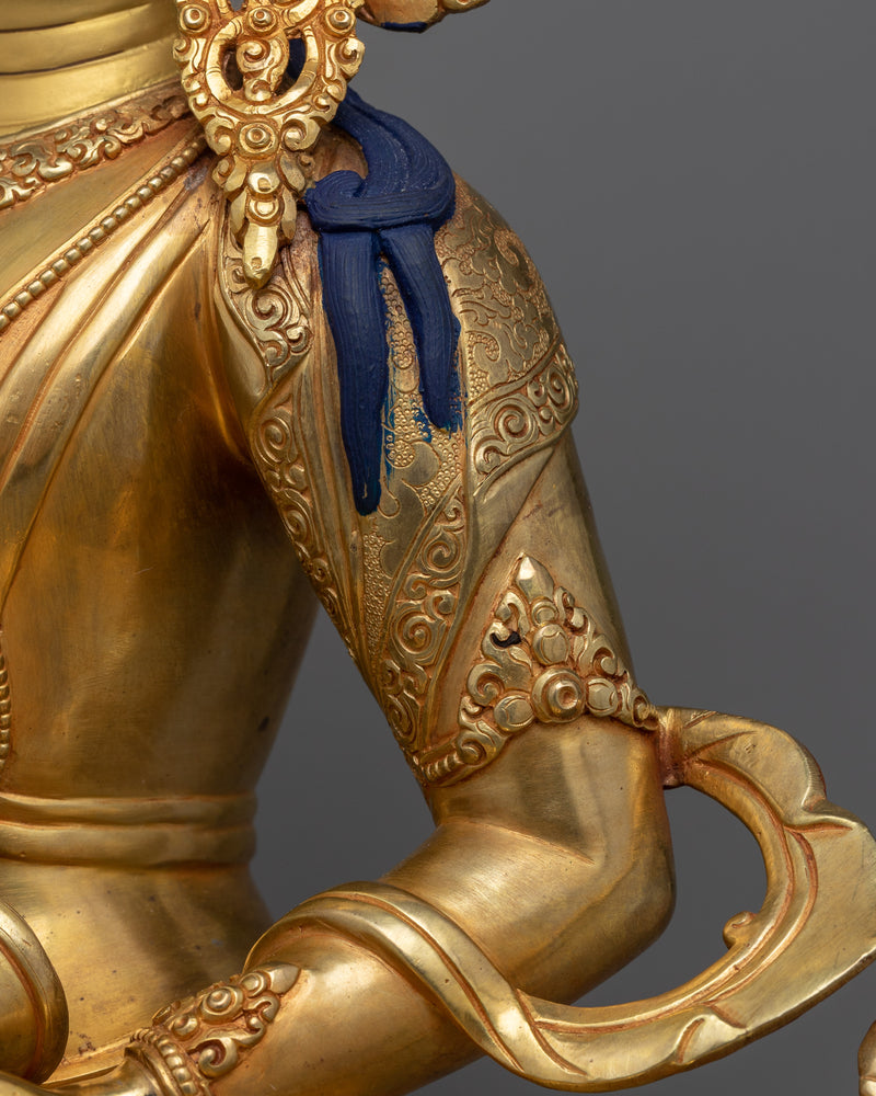 Vajrasattva Golden Statue | 24k Gold Gilded Artwork