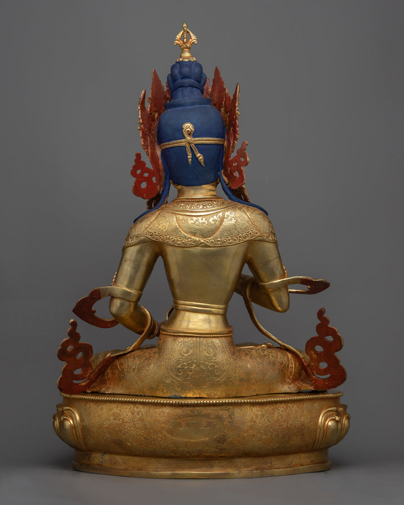 Vajrasattva Golden Statue | 24k Gold Gilded Artwork