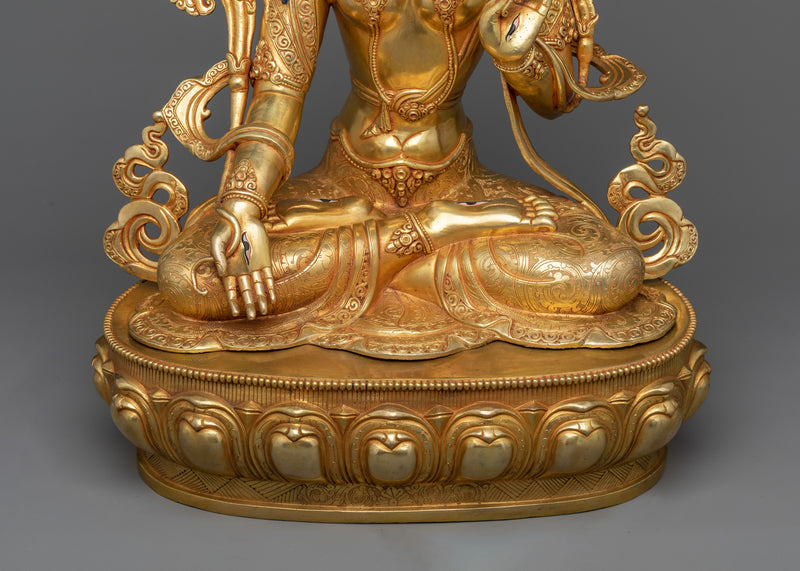 White Tara 20 Inch Statue | Large Sculpture of Long Life Goddess