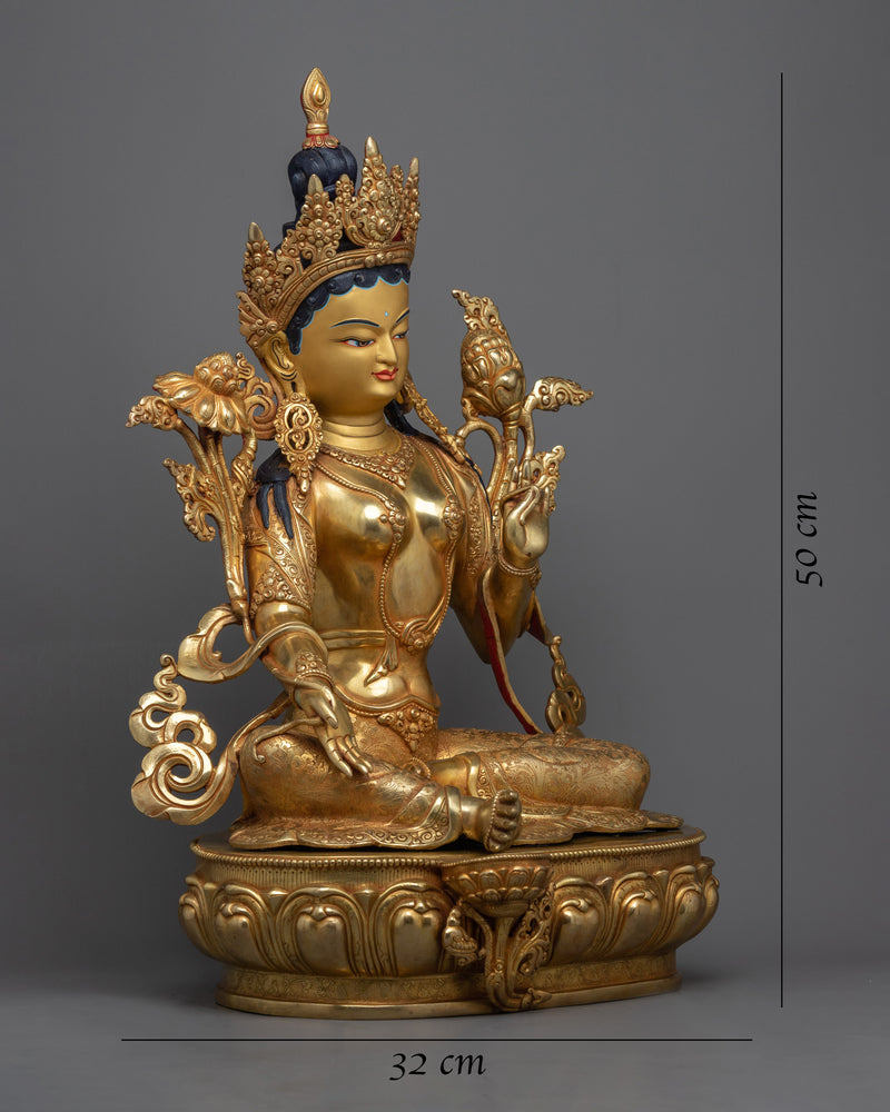 Large Green Tara Statue