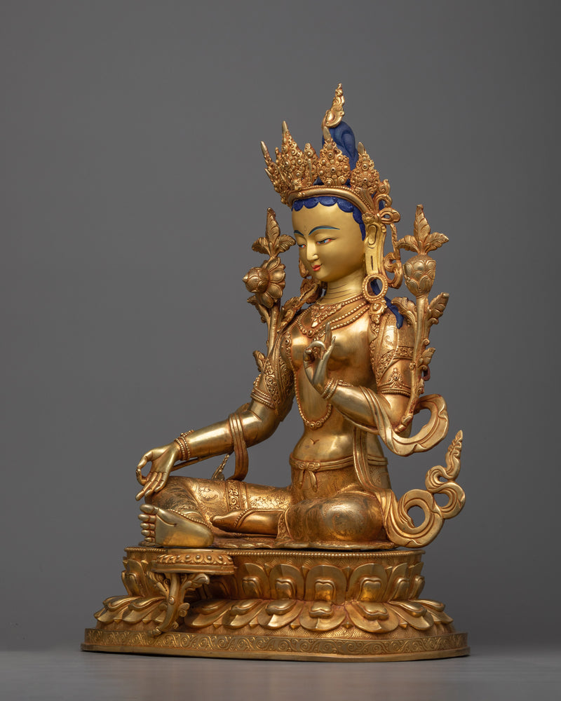 handcrafted-green-tara-statue