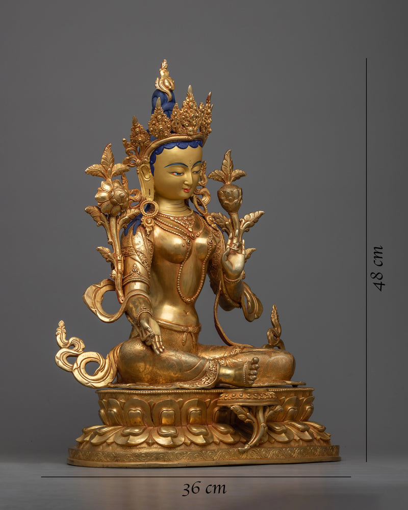 handcrafted-green-tara-statue