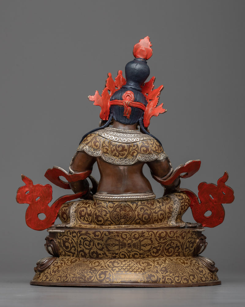 Oxidized Dzambhala Figurine | Embodiment of Prosperity and Fortune