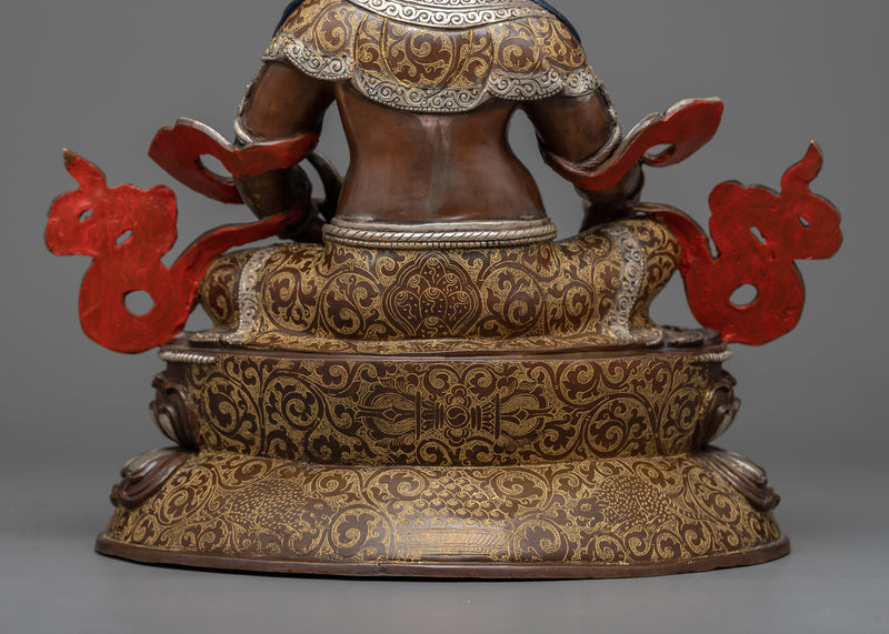 Oxidized Dzambhala Figurine | Embodiment of Prosperity and Fortune