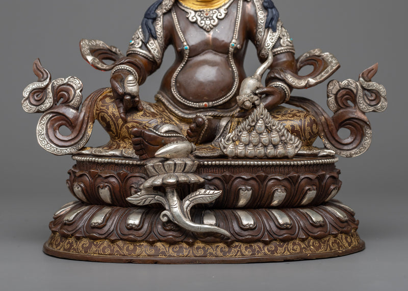 Oxidized Dzambhala Figurine | Embodiment of Prosperity and Fortune