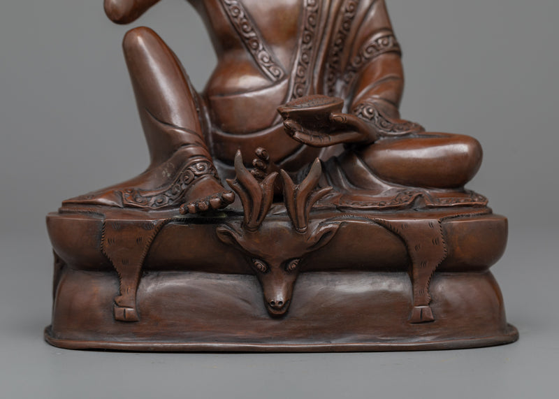 Tibetan Teacher Milarepa | Handmade Copper Statue