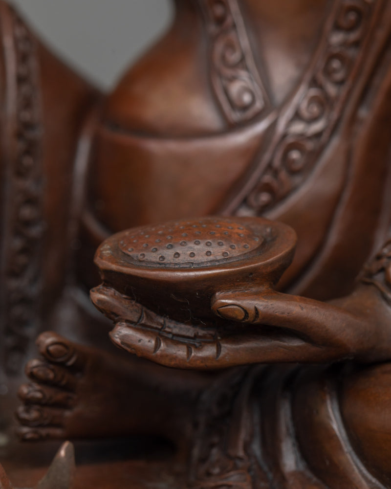 Tibetan Teacher Milarepa | Handmade Copper Statue